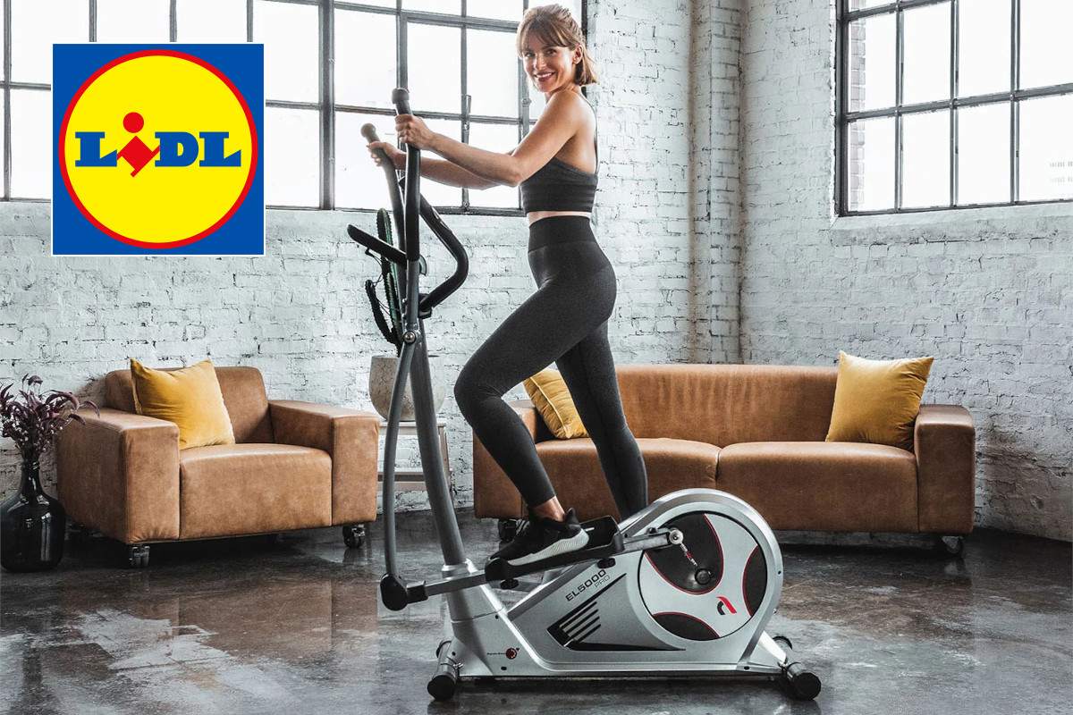 Fitnessgeräte bei Lidl: Frau auf Crosstrainer