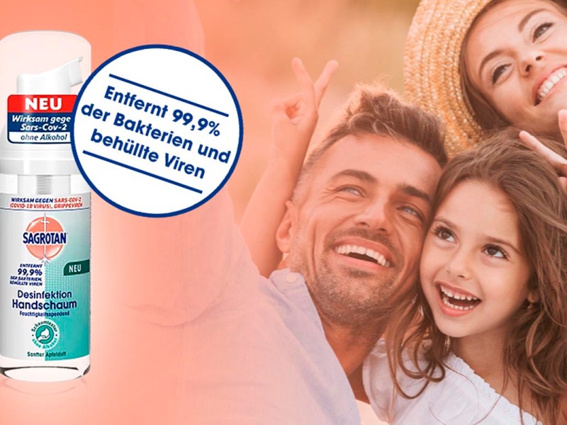Sagrotan stellt Handschaum zur Desinfektion vor