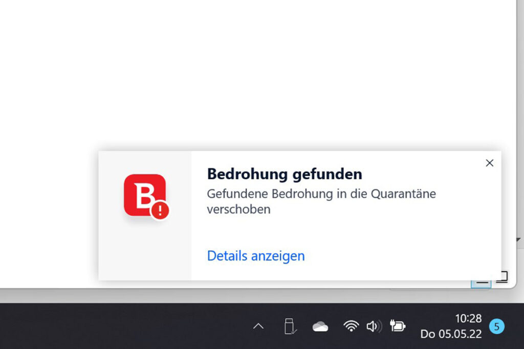 Bitdefender findet Schädling