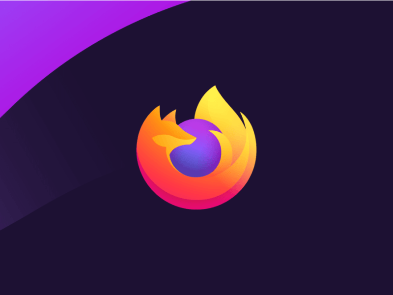 Firefox-Logo vor dunklem Hintergrund