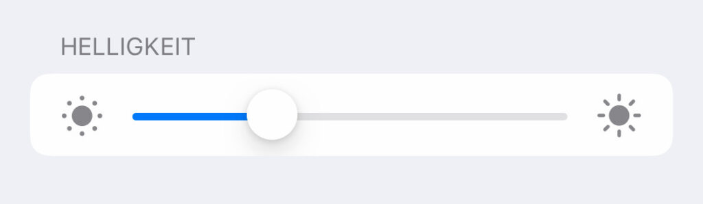 Helligkeitseinstellung beim iPhone  