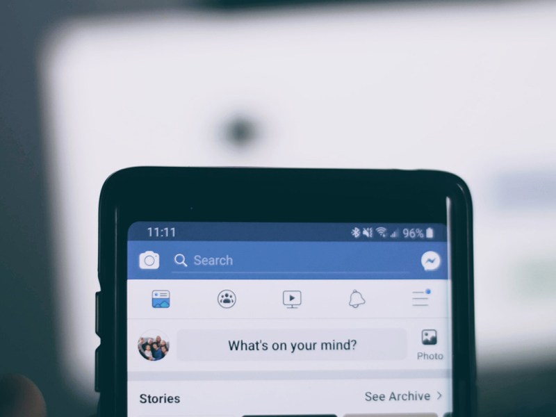 Ein Screenshot der Facebook-App