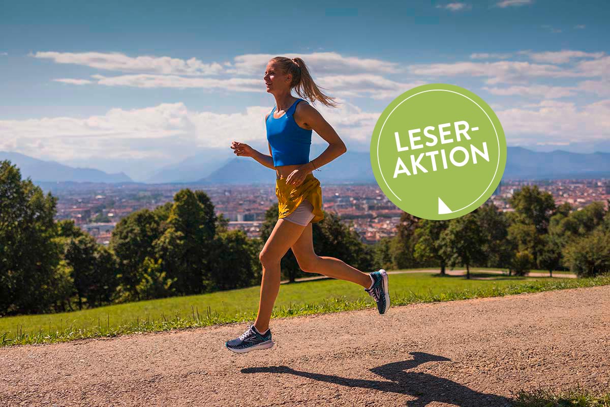 Eine Frau beim Laufen mit den Brooks Glycerin 20 GTS