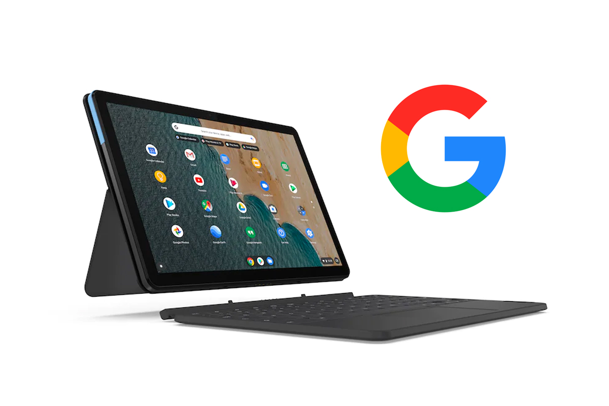Chromebook und Google-Logo