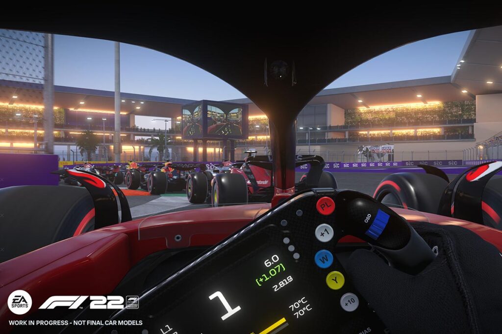 Cockpit-Ansicht des neuen F1-Spieles