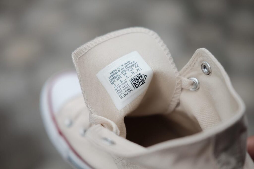 QR-Code im Schuh
