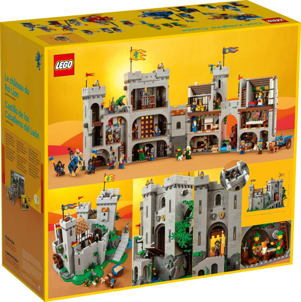 Lego Ritterburg Karton von hinten mit zwei Abbildungen