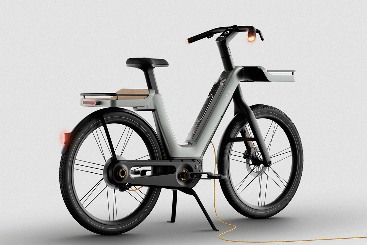 Konzeptstudie eines futuristischen E-Bikes von Decathlon
