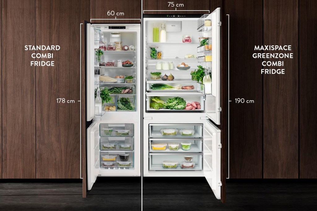 Gegenüberstellung zweier Kühlschränke von AEG.