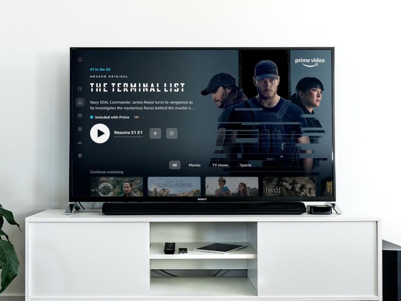 Amazon Prime Video auf einem Fernseher.