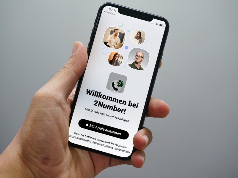 Startbildschirm von 2Number auf einem Smartphone