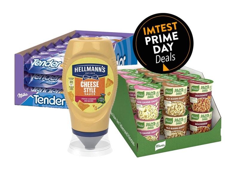 Milka Tender, Hellmann Sauce und Knorr Nudeln