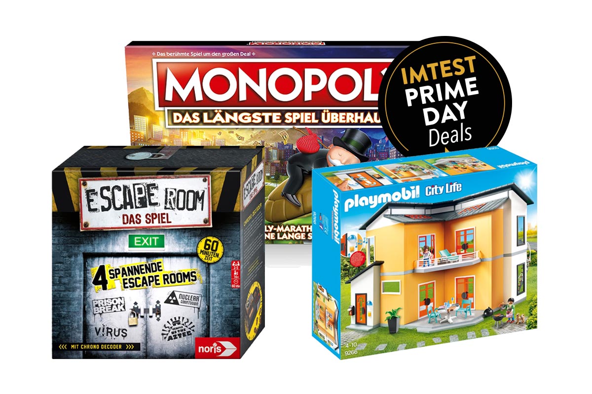 Angebote vom Amazon Prime Day: Escape Room, Monopoly und Playmobil