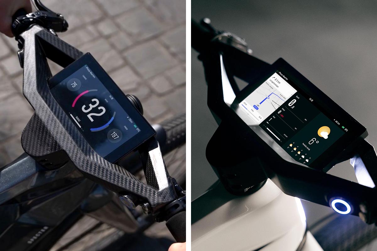 E-Bike-Display beim Specter 1, am Lenker angebracht.