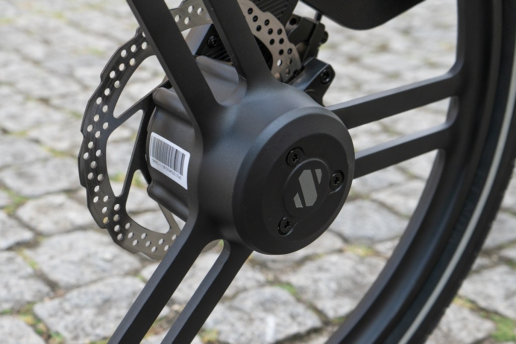 E-Faltrad von Honbike, Detail Vorderradnabenmotor