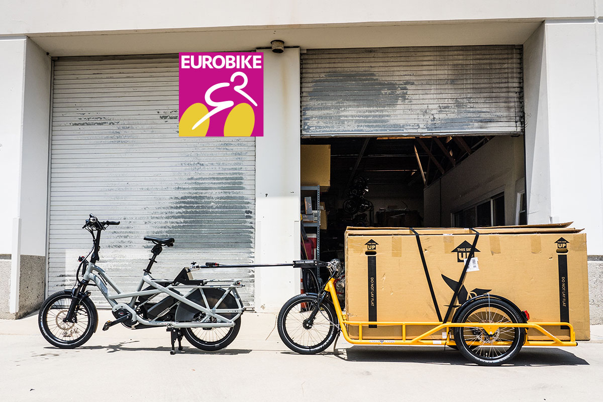 E-Bike mit Anhänger wird zum E-Cargobike für Schwerlasttransporte