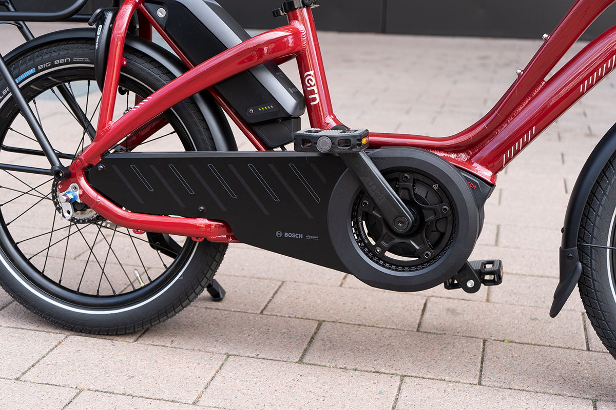 Tern NBD Komtak-E-Bike Detailansicht des Bosch-Mittelmotors