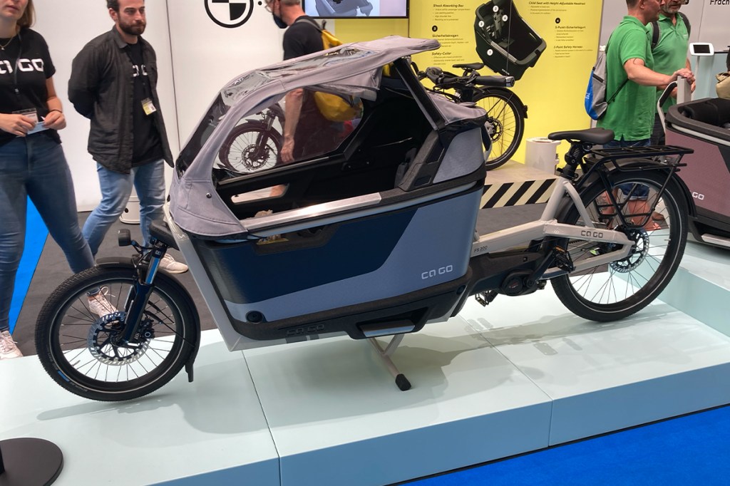 E-Cargobike von Ca Go, Blick auf die Transportbox für Kinder