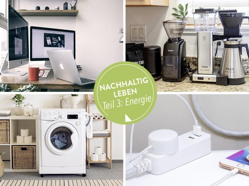 Eine Collage zum Thema nachhaltiger Energie.