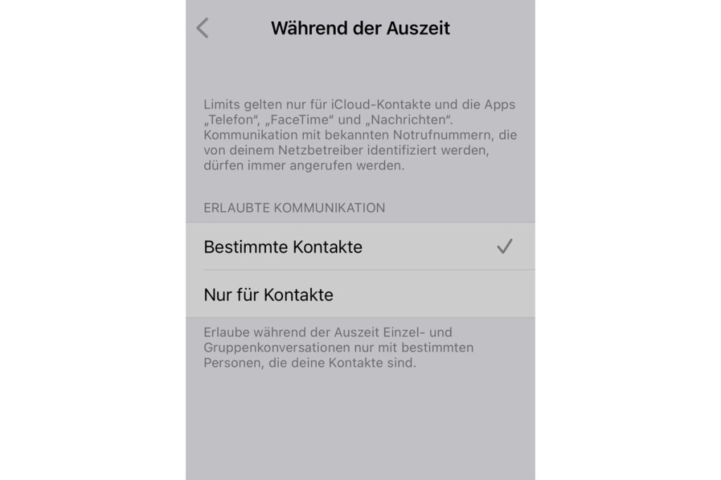 Kontakte einschränken iphone