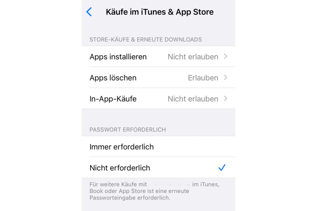 App Käufe verbieten iPhone