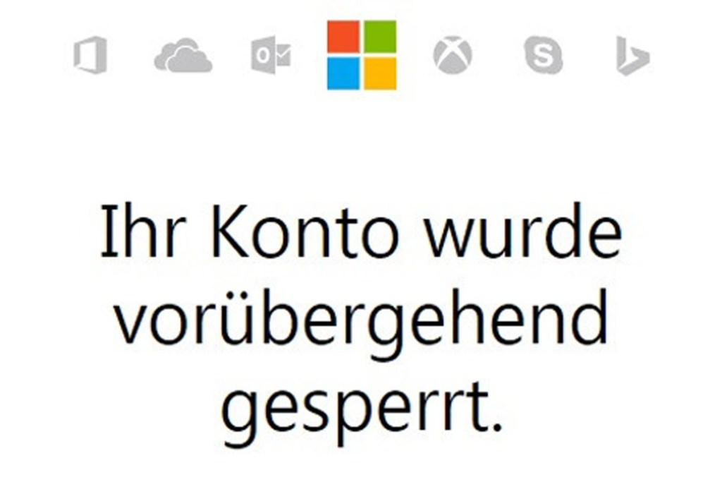 Microsoft-Konto gesperrt