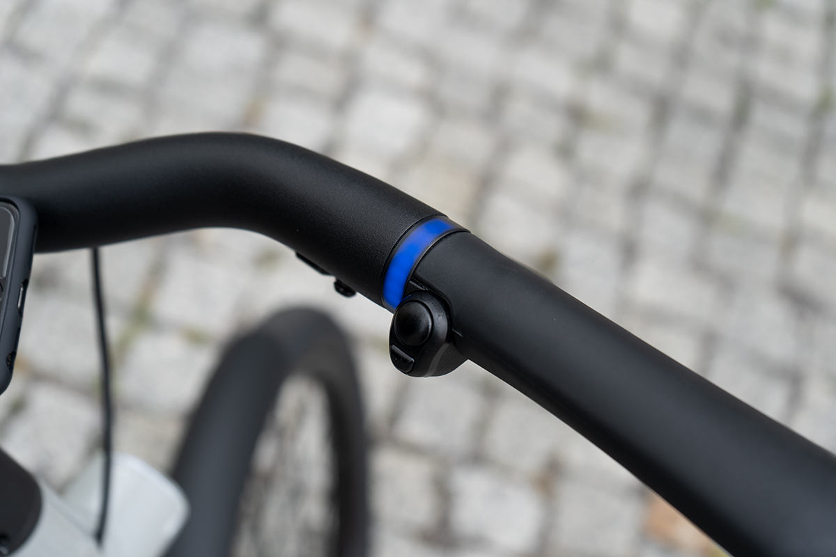 Detailbild: Boost-Knopf beim City-E-Bike VanMoof A5