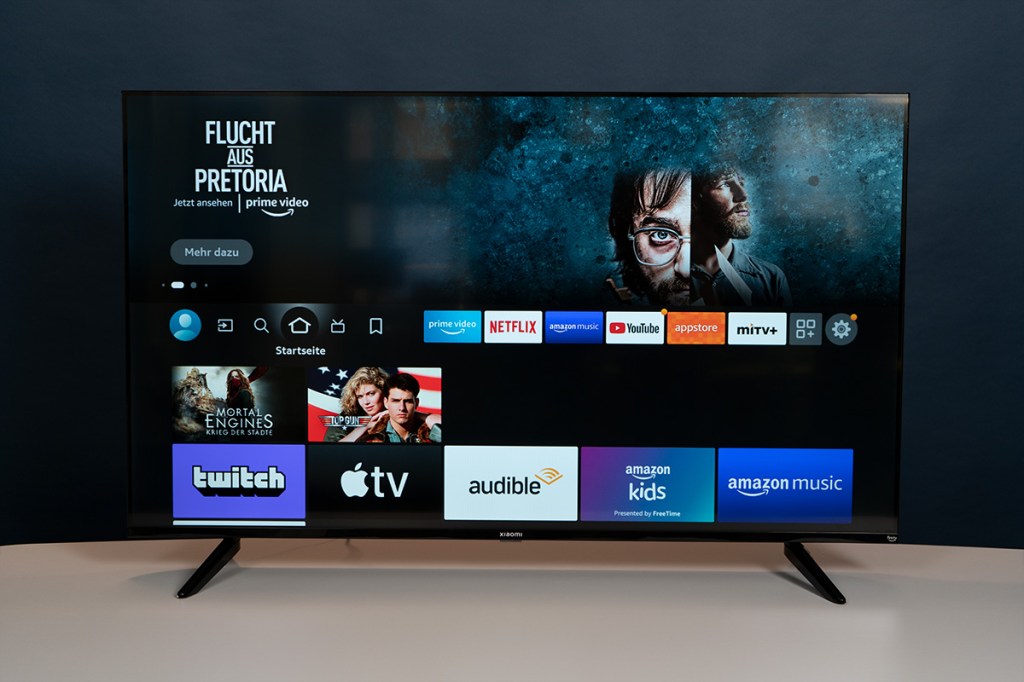 Das Bild zeigt die Startseite des Xiaomi TVs.