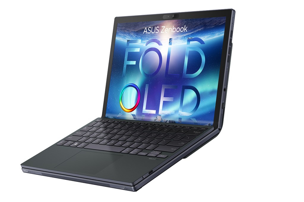 Zenbook 17 Fold OLED als Notebook mit aufgesetzter Tastatur