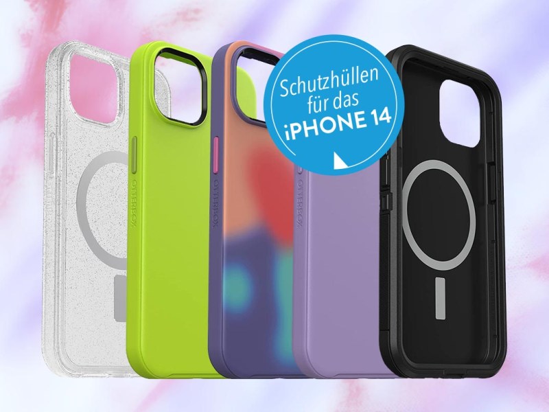 Eine Variation von Schutzhüllen für das iPhone 14