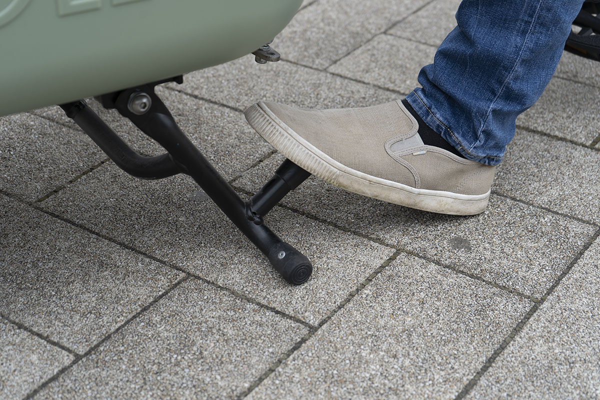 Detailbild E-Cargo-Bikes: Aufbocken auf Ständer