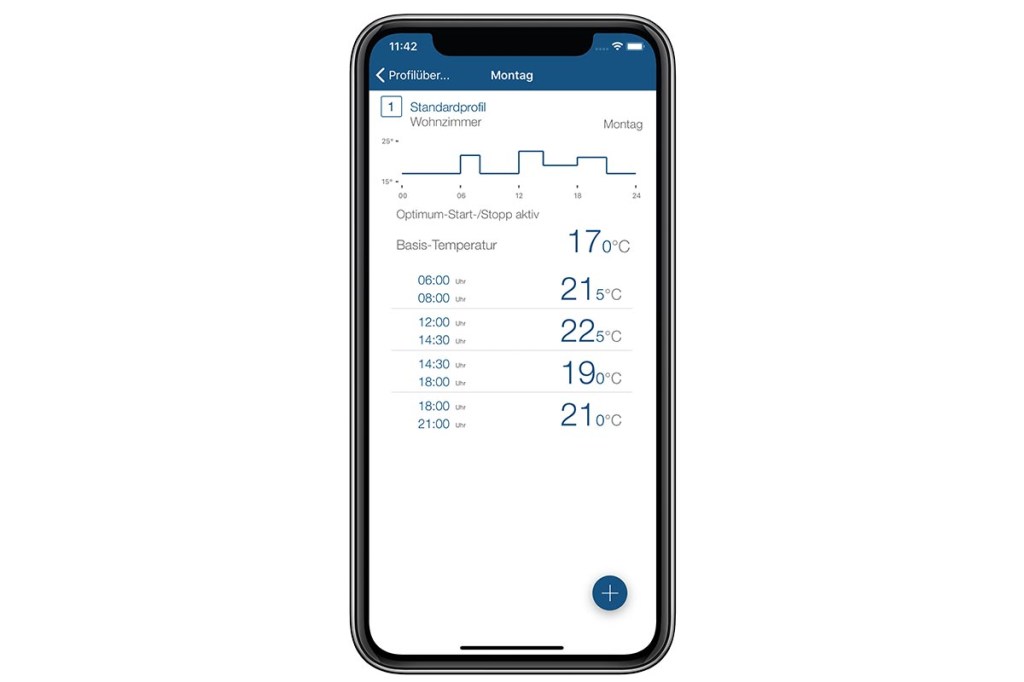 Ein Zeitplan in der Homematic IP App.