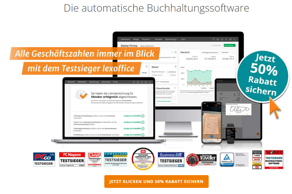 Lexoffice Aktion 50%