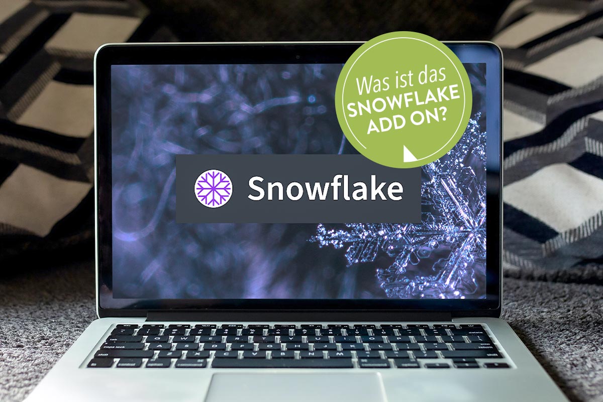 Snowflake Logo auf einem Bildschirm