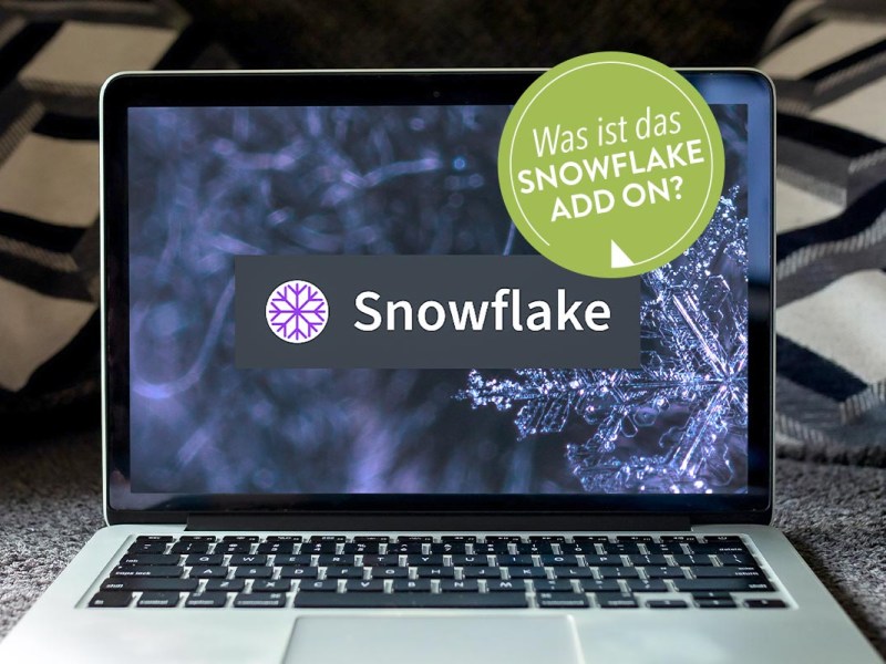 Snowflake Logo auf einem Bildschirm
