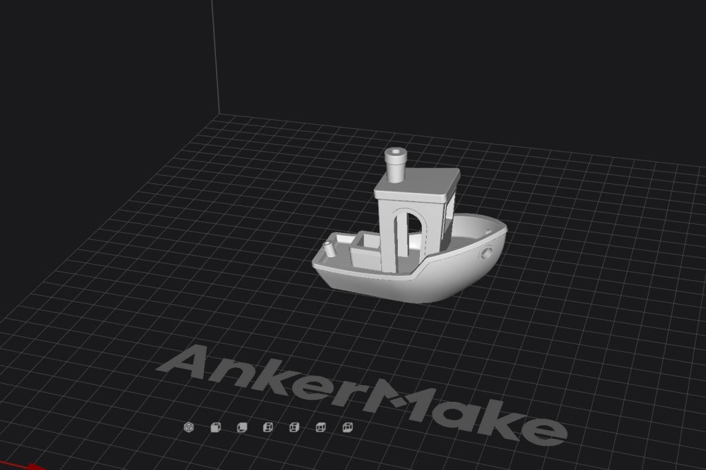 Darstellung eines Boots im AnkerMake Slicer Programm