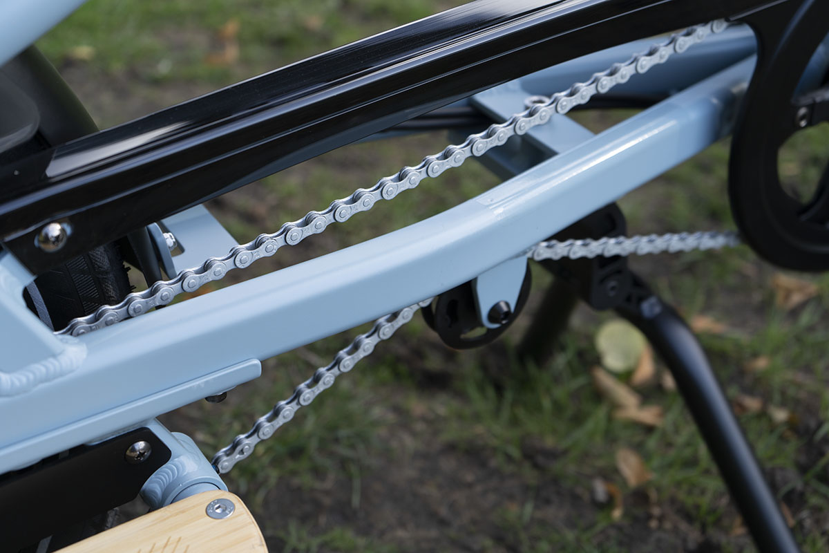 Detailbild Kette ohne Abdeckung bei E-Cargo-Bike