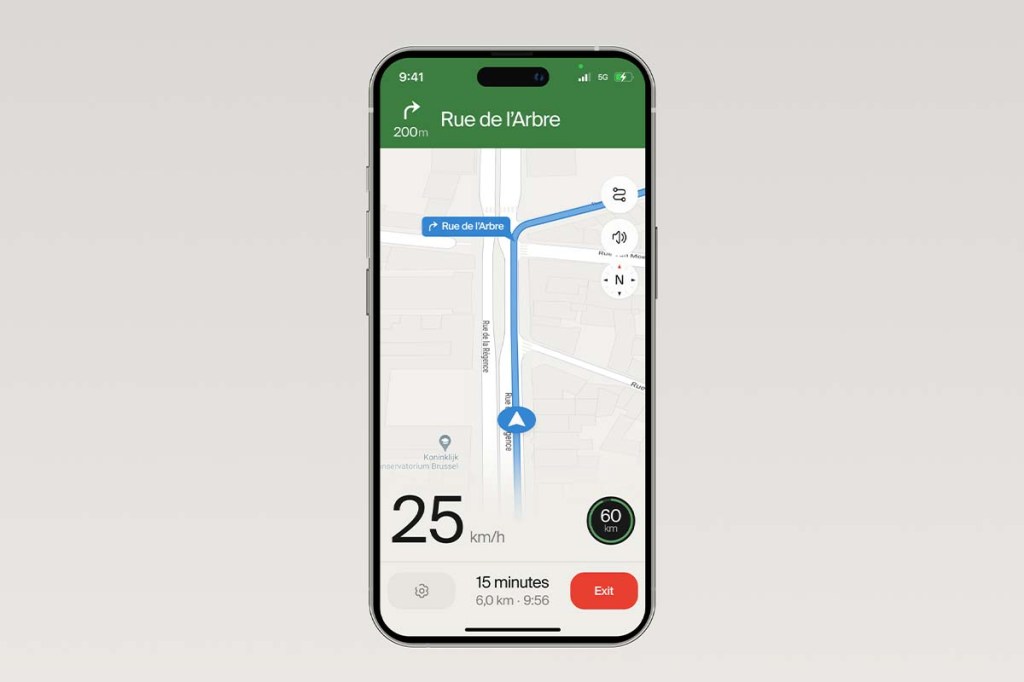 Smartphone-Display mit Google Maps