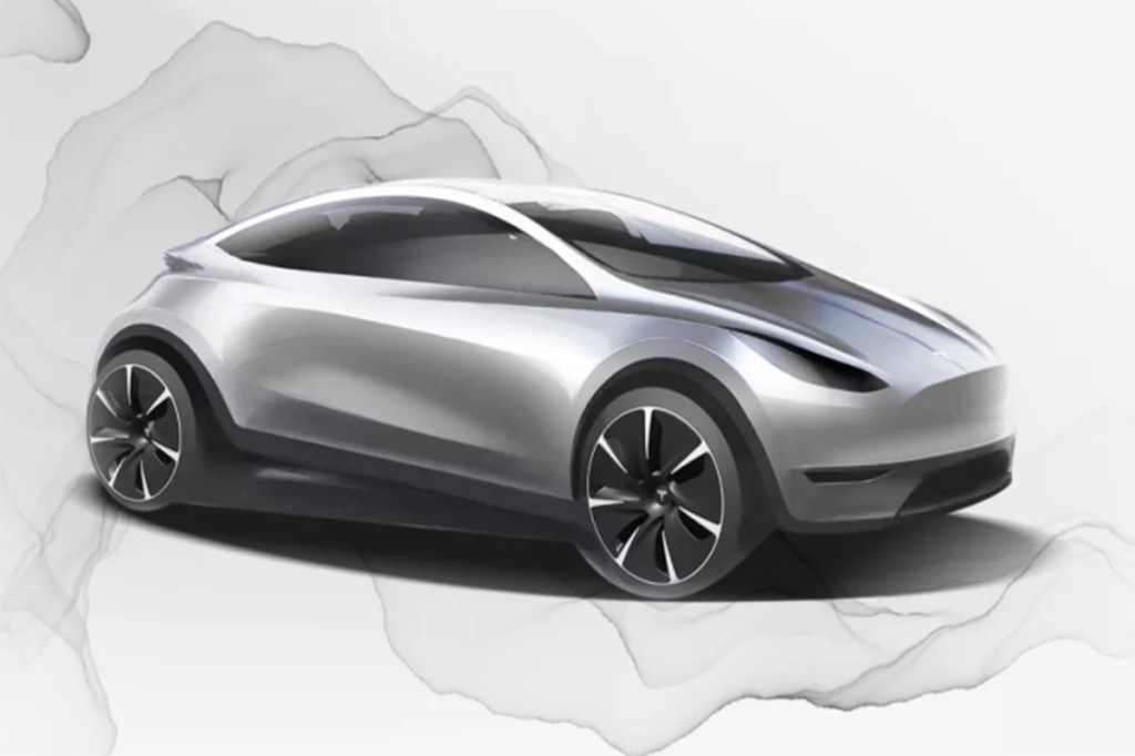 Skizze des möglichen neuen Tesla 2