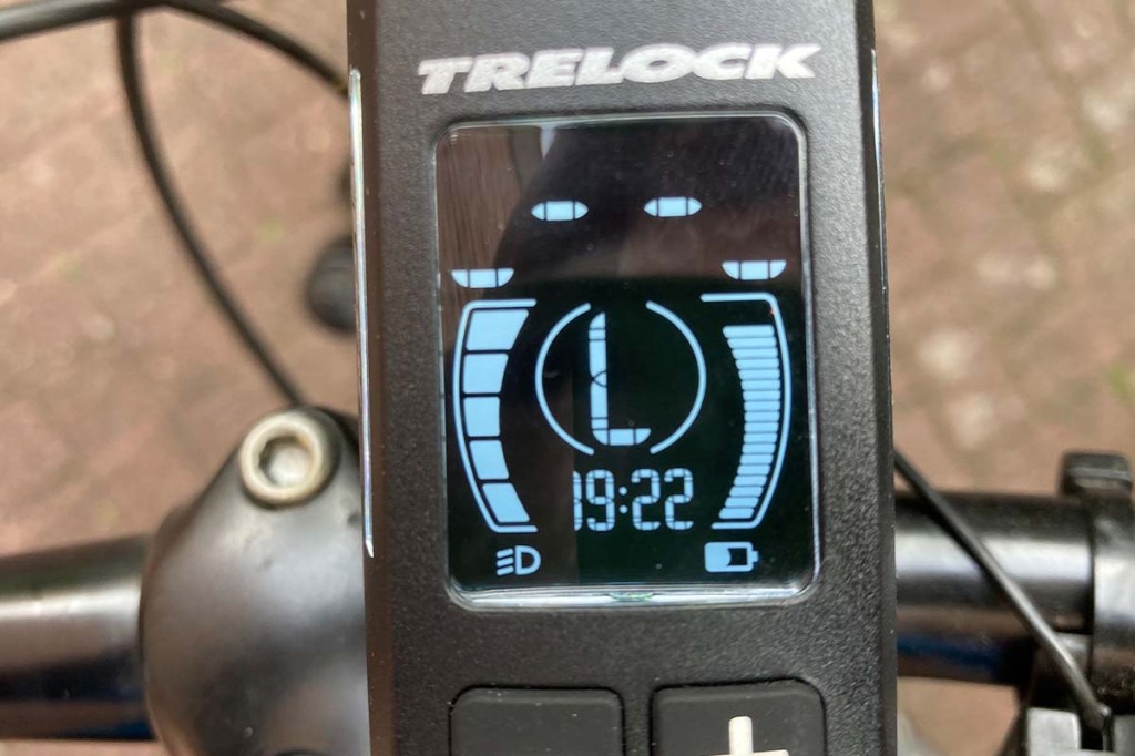 Nahaufnahme LED-Display Fahrradlicht