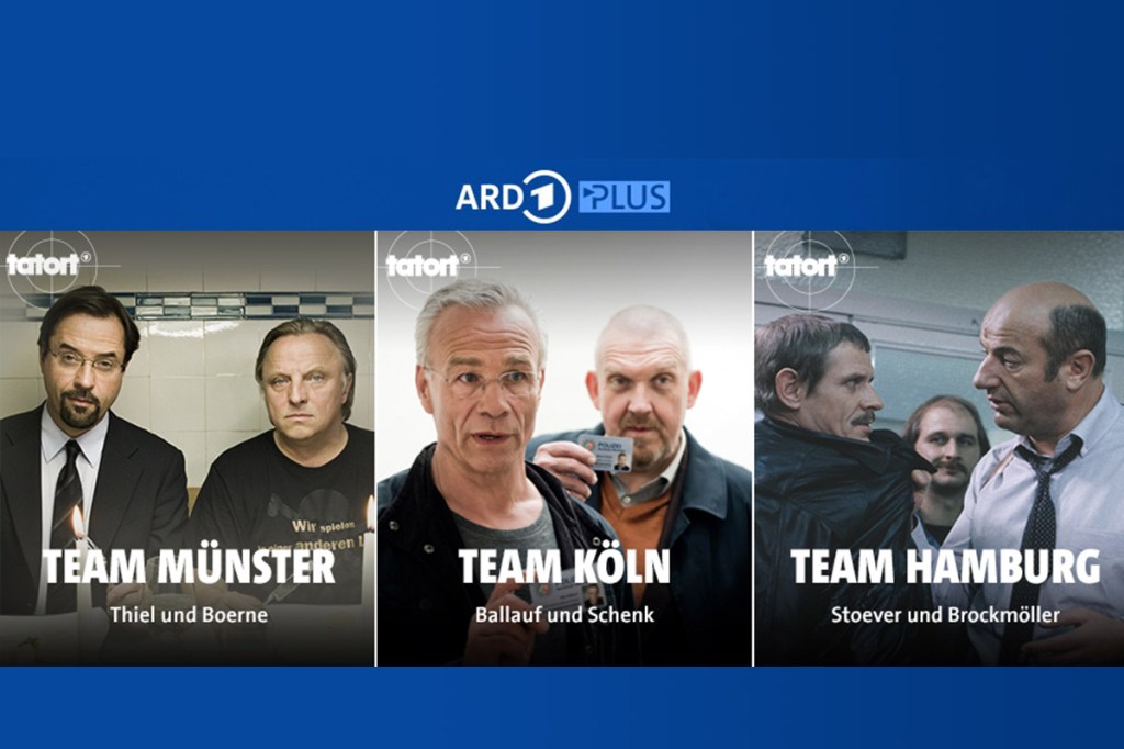Zusammenstellung von beliebten ARD Plus Inhalten.