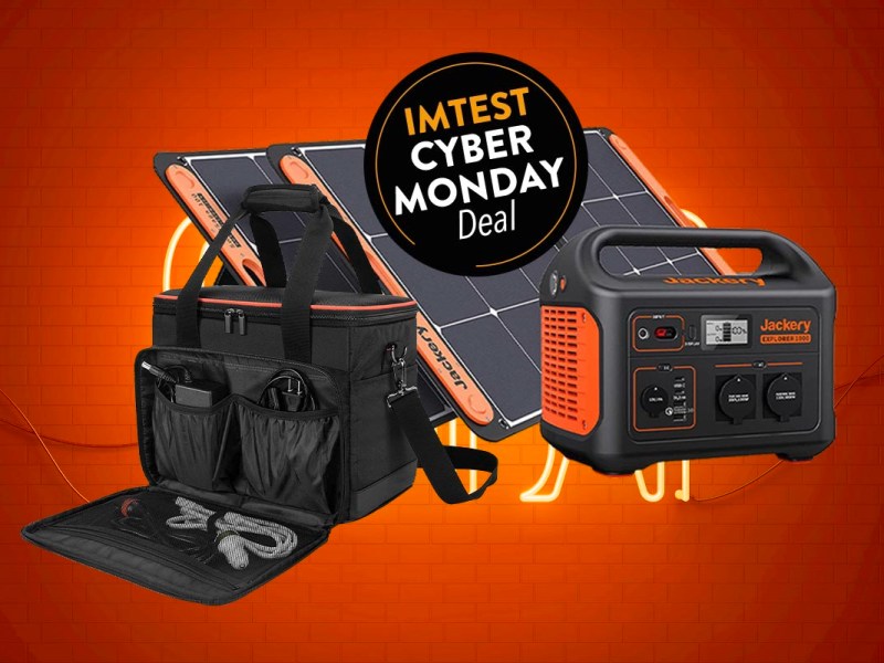 Aufnahmen von Produkten von Jackery am Cyber Monday.