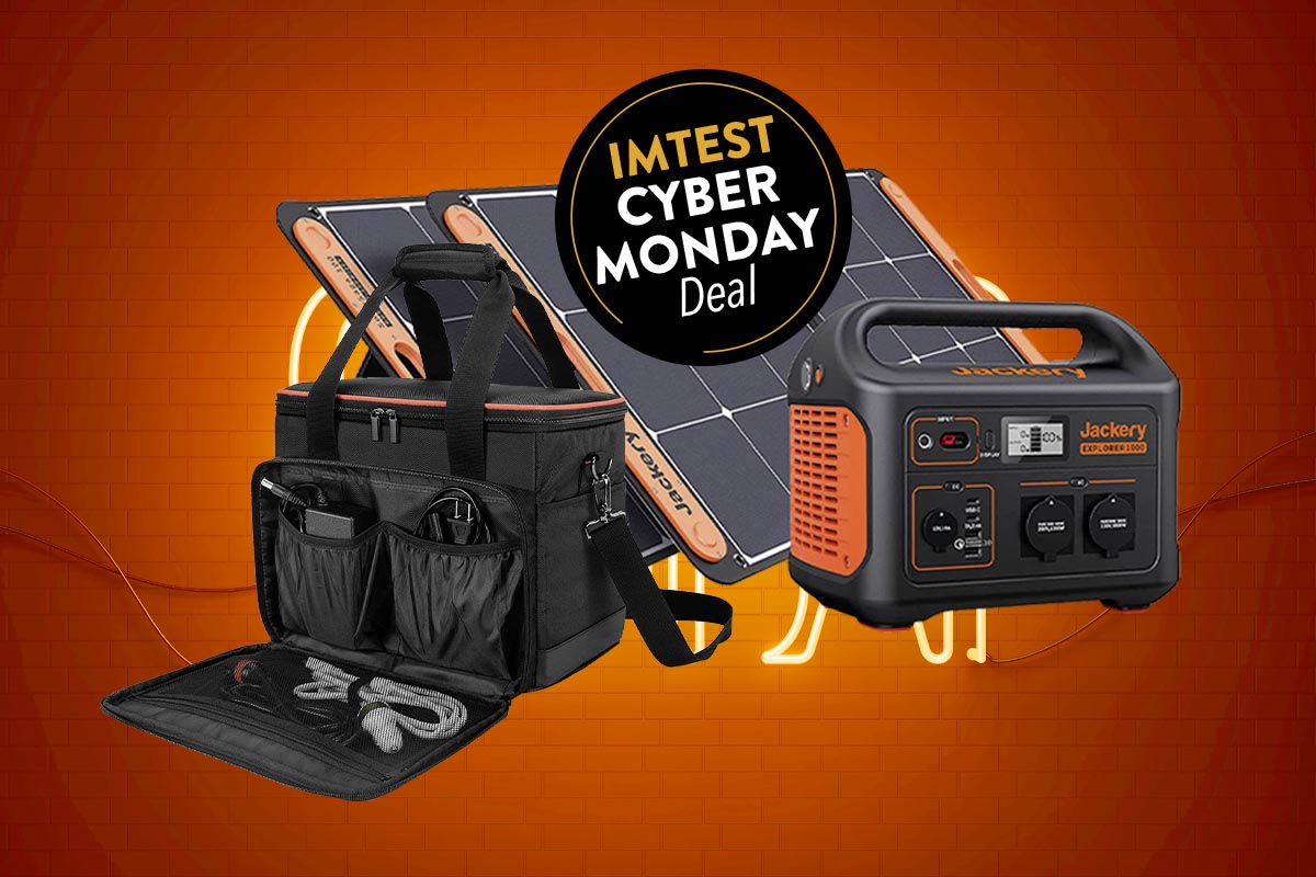 Aufnahmen von Produkten von Jackery am Cyber Monday.