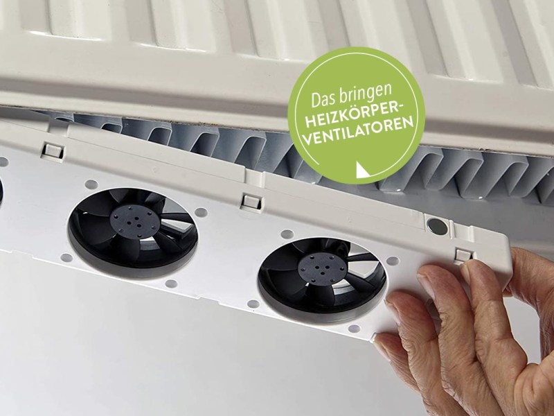 Anbringung eines Heizkörperventilator