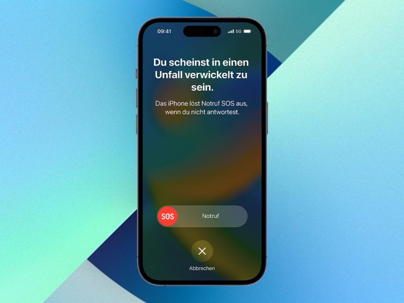 iPhone 14 mit Auslösung des Notruf SOS