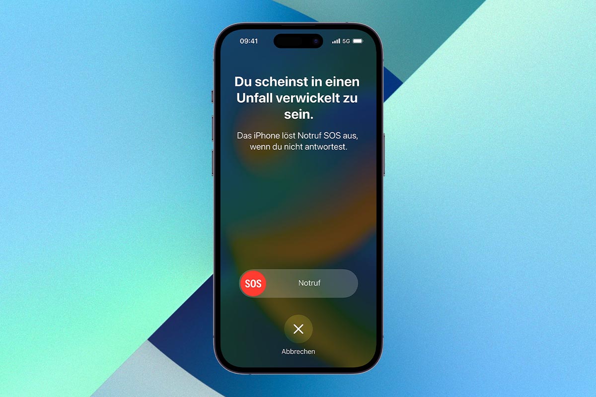 iPhone 14 mit Auslösung des Notruf SOS