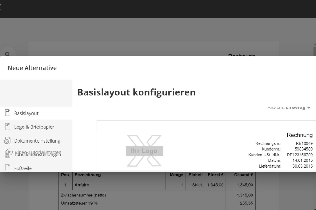 Lexoffice Rechnung schreiben 5