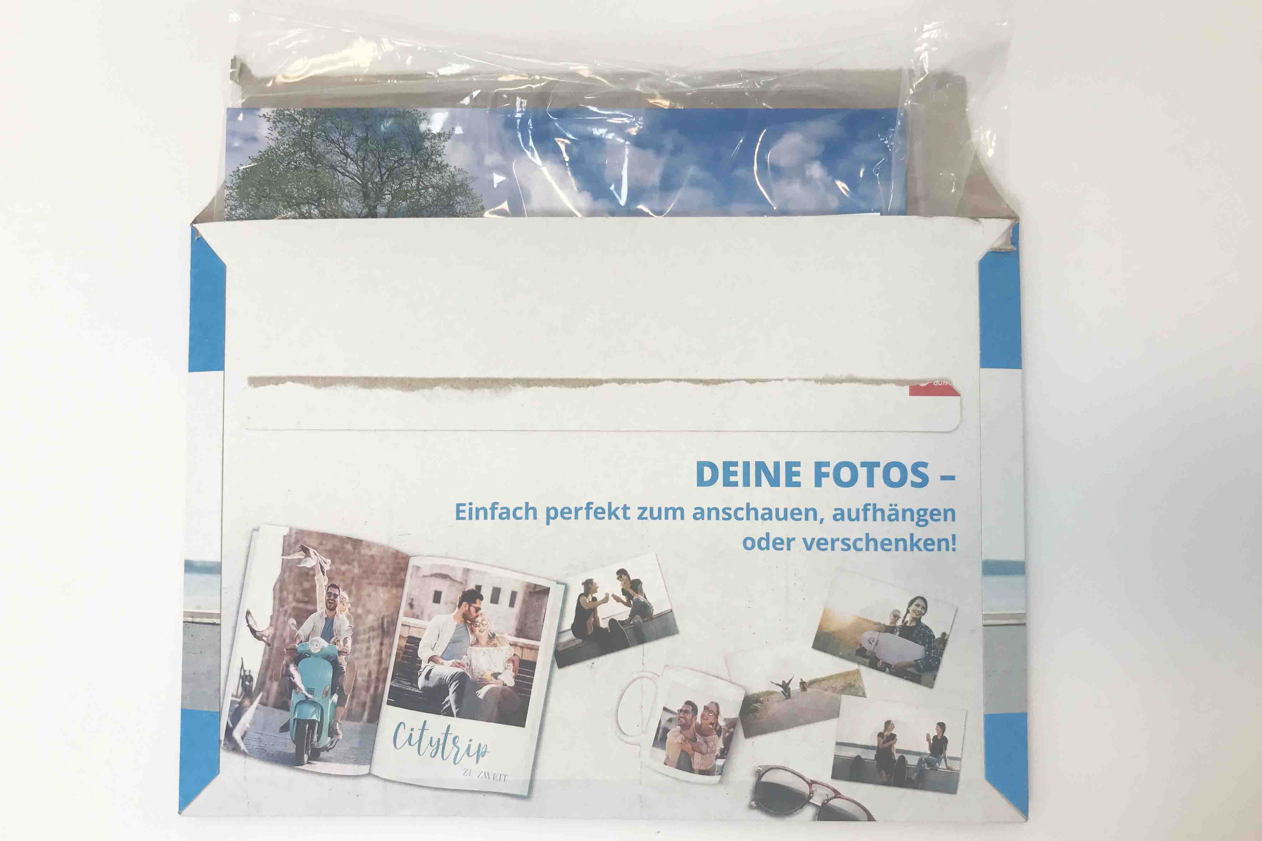 Die Verpackung des Fotobuchs von Medion.