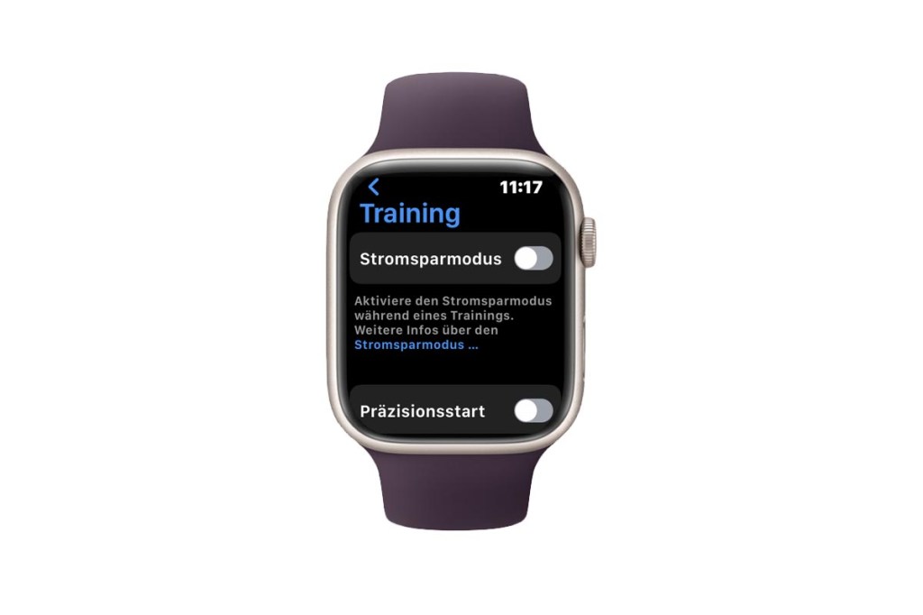 Apple Watch Trainingseinstellungen