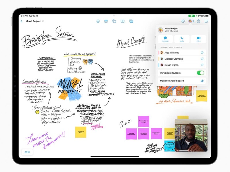 Apple Whiteboard App